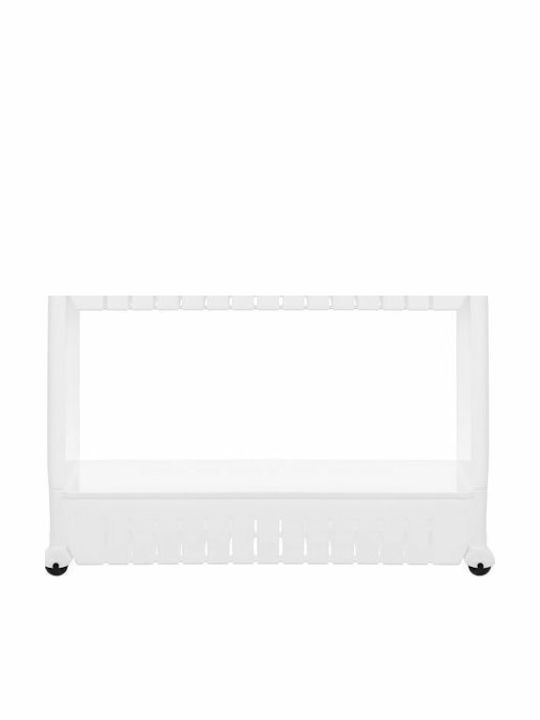 SPM Plastic Kitchen Trolley 3 Tiers White 54.5x12.5x72.5cm