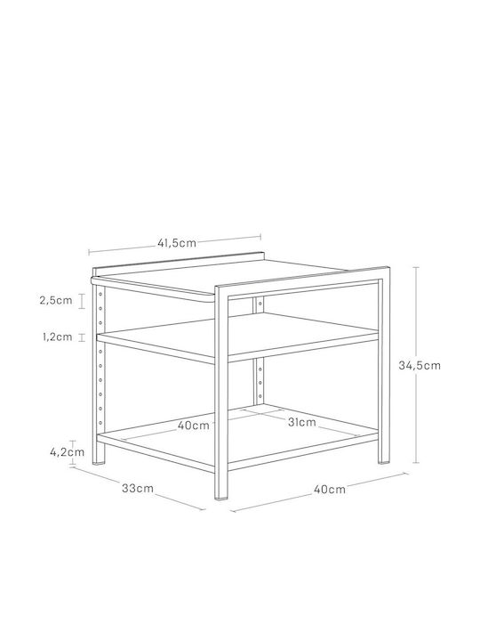Yamazaki Inox Cupboard Shelf 33x41.5x34.5cm Black