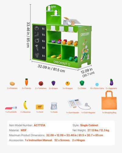 Vevor Wooden Kids Shop for 3+ Years