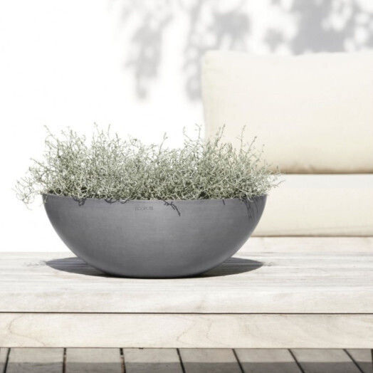 Ecopots Vienna Topf Kunststoff Charcoal 50x50x18cm.