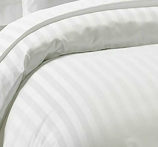 Astron Italy Παπλωματοθήκη Ξενοδοχείου Polycotton Ριγέ 200TC 160x240εκ.