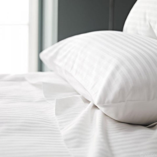 Lino Home Παπλωματοθήκη Ξενοδοχείου Capri Βαμβακερή Ριγέ 220TC 220x240εκ.