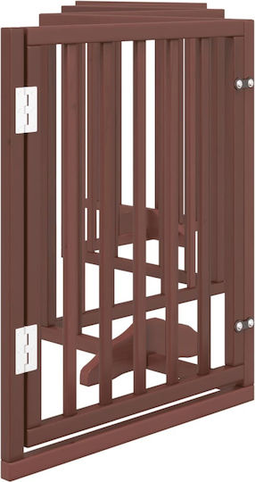 Vidaxl Hundegitter Faltbar 6 Paneele 300cm Pappelholz Braun