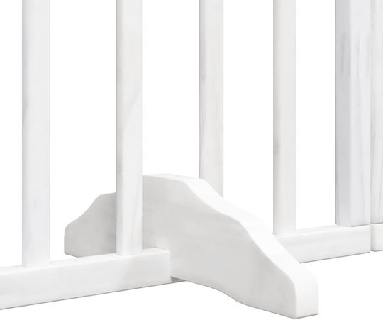 Vidaxl Dog Gate Foldable 6 Panels 300cm Poplar Wood White