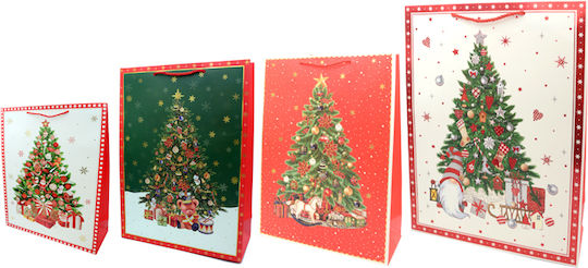 Paper Pack Paper Christmas Gift Bag for Gift 18x8x23cm 12 Pieces (Various Colors)