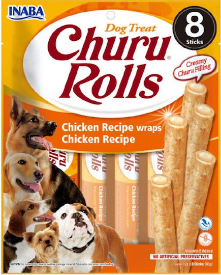 Inaba Churu treats Dog Treat Grain & Gluten Free with Chicken and Ton 96gr 8pcs