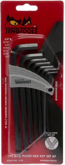 Teng Tools Сет от 7 Allen ключа във форма L