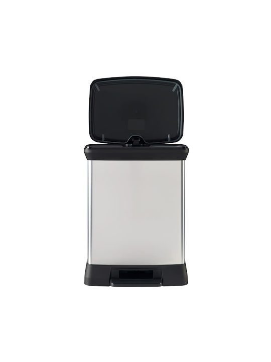 Curver Waste Bin Recycling Plastic with Pedal Silver 30lt 1pcs