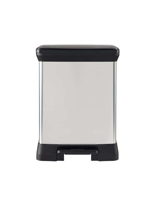 Curver Waste Bin Recycling Plastic with Pedal Silver 30lt 1pcs