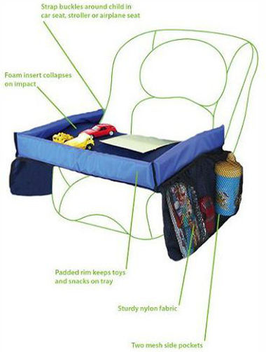 Kids Snack & Play Car Tray pentru copii Albastru