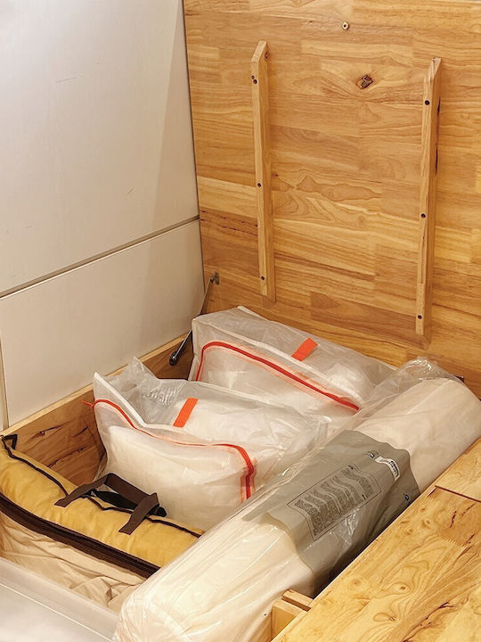 Nextdeco Wooden Storage Box with Lid Beige 39cm 1pcs