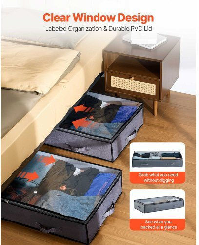 Vevor Storage Case for Shoes / Clothes / Blanket/Duvet 39.2x19.7x7.1cm 6pcs
