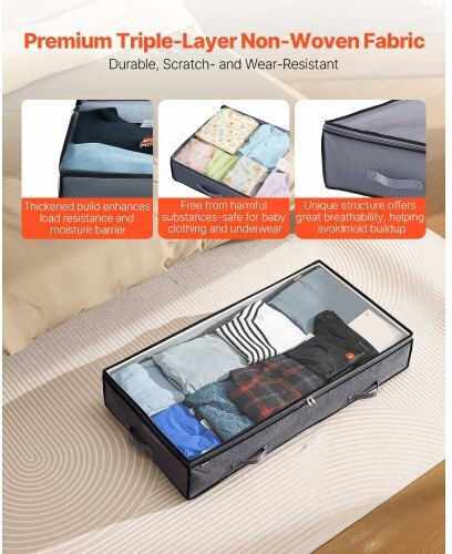 Vevor Storage Case for Shoes / Clothes / Blanket/Duvet 39.2x19.7x7.1cm 6pcs