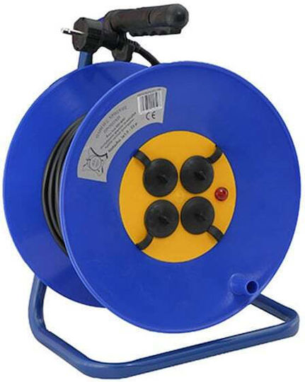 CHaralampidis Extension Reel Cord 3 x 2.5mm²/33m Blue