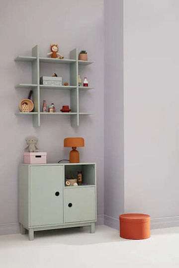 Παιδική Ραφιέρα Τοίχου Soft Green 70x16x70εκ.