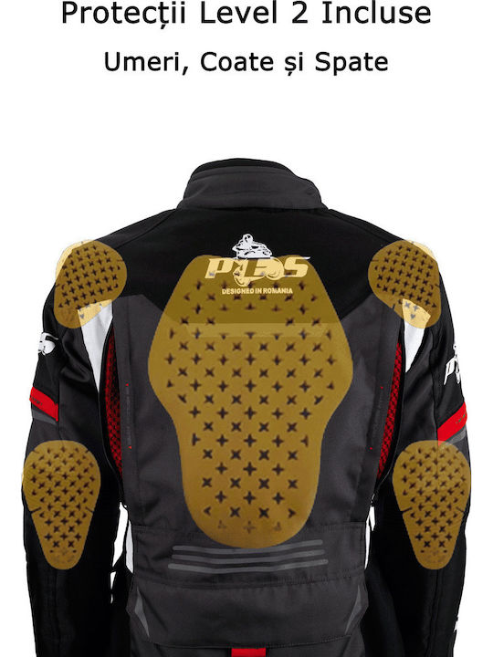 Lady Winter Damen Motorradjacke Wasserdicht Schwarz