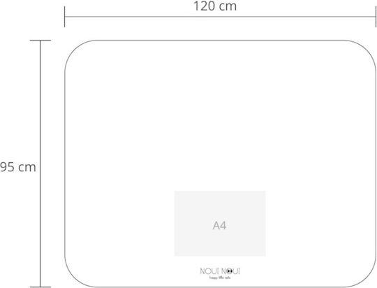 Noui Noui Office Floor Protector Silicone Grey Powder 10021 120x95cm