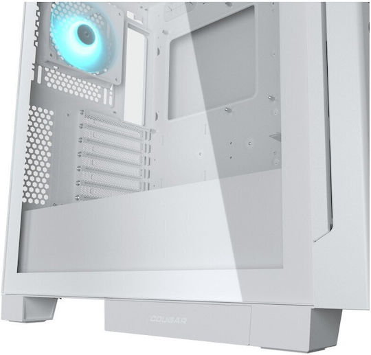 Cougar Airface Eco RGB Gaming Midi Tower Κουτί Υπολογιστή με Πλαϊνό Παράθυρο Λευκό