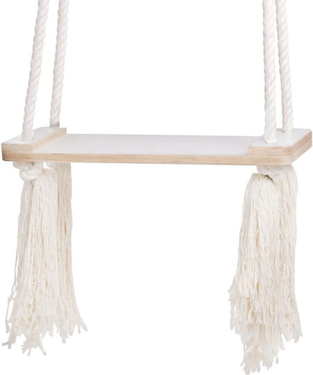 Bubbles Lover Hanging Wooden Kids Swing for 3+ Years Gray