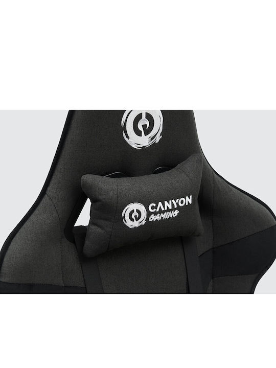 Canyon Crest Υφασμάτινη Καρέκλα Gaming με Ρυθμιζόμενα Μπράτσα Γκρι