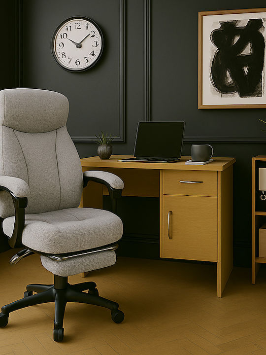 US105 Melbourne Artificial Leather Gaming Chair with Footrest Gray