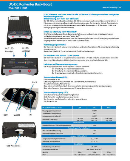 Victron Energy Buck-Boost 25A Мощностен Преобразувател DC/DC 24V към 24V