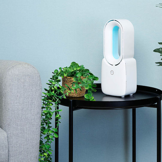 Lifetime Wireless Portable Bladeless Fan Usb-c Led Lighting White 33244 Lifetime