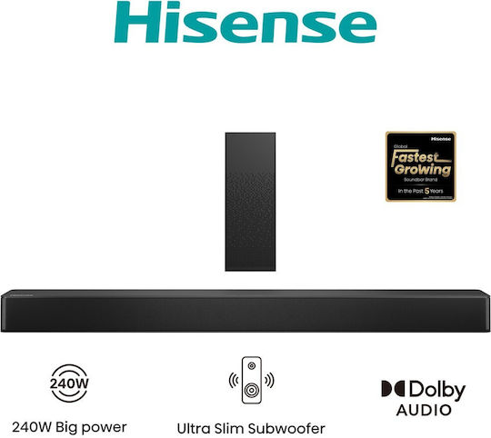 Samsung Soundbar 5.1.2 Bluetooth, HDMI και Wi-Fi με Ασύρματο Subwoofer και Τηλεχειριστήριο Μαύρο HW-QS750F/EN