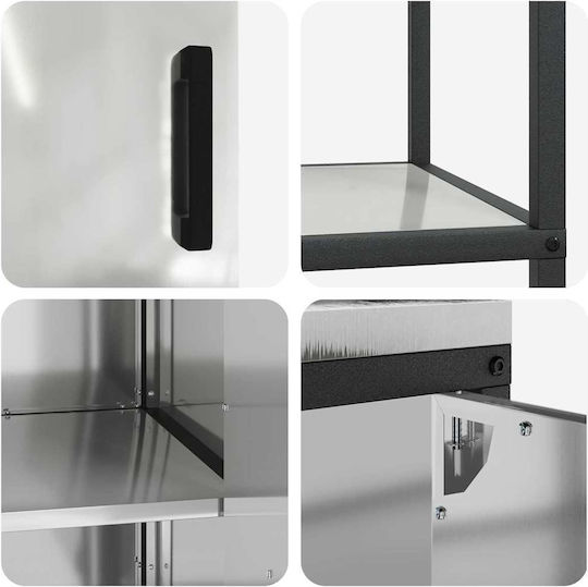 Vidaxl Σετ Αποθήκευσης Κουζίνας Ράφι Άλλο 3 Pcs Ασημί 210 X 50 X 92 Εκ Vidaxl Σετ Αποθήκευσης Κουζίνας Ράφι Άλλο 3 Pcs Ασημί 210 X 50 X 92 Εκ
