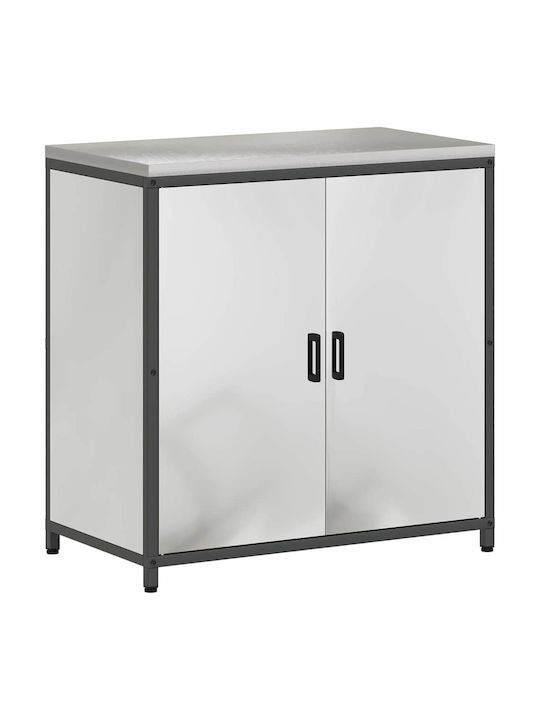 Vidaxl Σετ Αποθήκευσης Κουζίνας Ράφι Άλλο 3 Pcs Ασημί 210 X 50 X 92 Εκ
