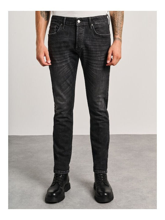 Simon Men's Jeans Pants Elastic with Regular Fit Gray