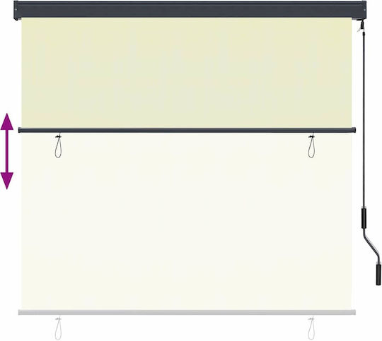 vidaXL Rolete Geam Semi-Blackout Bej Lățime180xÎnălțime250cm 362085