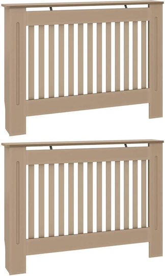 Vidaxl Καπάκι Καλοριφέρ 2 Pcs Καφέ 112 X 19 X 81.5 Cm