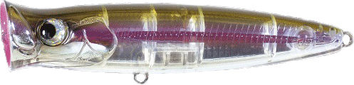 Künstlicher Fishus Lurenzo Ubuntu Popper 9,5cm Fs Flashy Shad