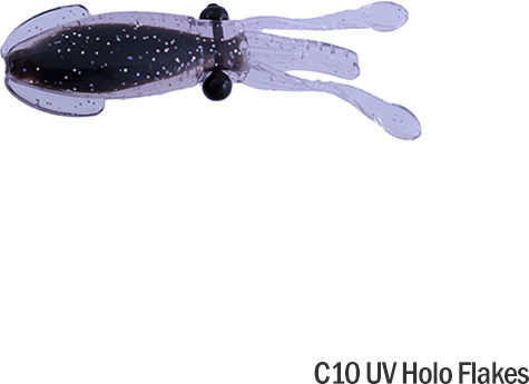 Silikonhaken Nikko Dappy Firefly Tintenfisch-Jigs 7,6cm Uv Holo Flakes