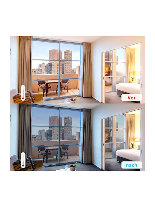 Self-Adhesive Anti-UV Window Film 60x200cm Transparent Silver