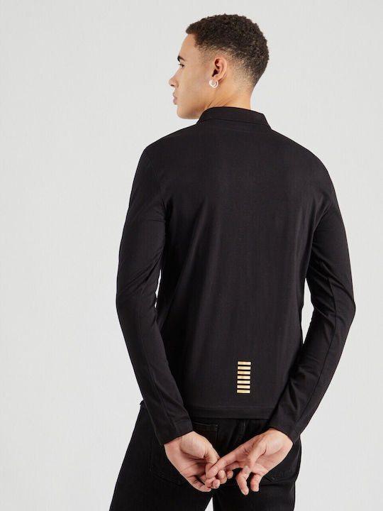 Emporio Armani Bluză Polo Neagră Emporio Armani Bluză Polo Neagră