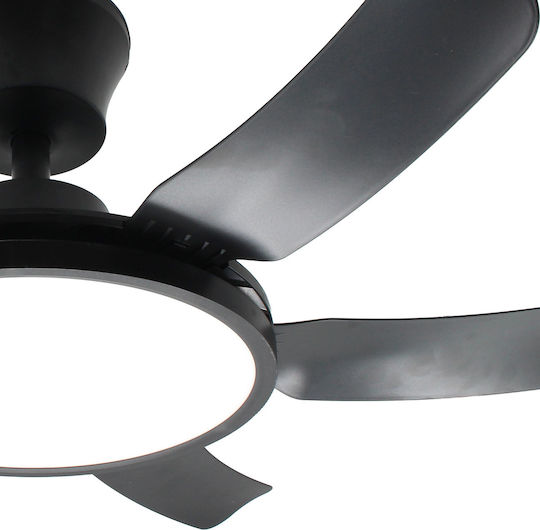 Keskor Deckenventilator 76cm mit Leuchte Schwarz