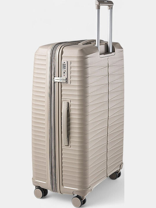 Paulter Large Hard Champagne Suitcase With 4 Wheels Height 76cm