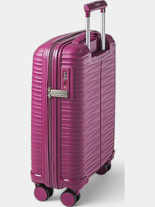 Paulter Hard Cabin Travel Suitcase Fuchsia With 4 Wheels Height 55cm