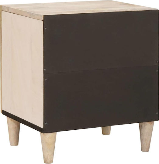 Bedside Tables Made of Solid Mango Wood 2 Pieces 40x33x46cm