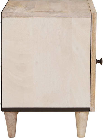 Bedside Tables Made of Solid Mango Wood 2 Pieces 40x33x46cm