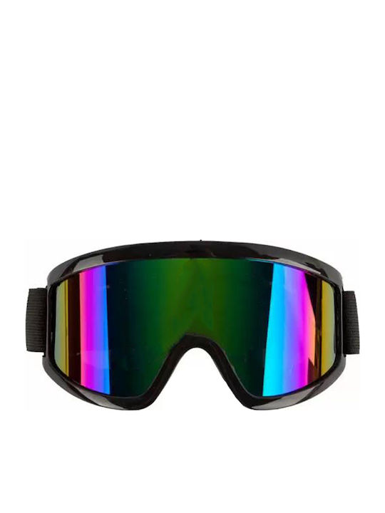 Ski & Snowboard Goggles Kids Black with Lens in Multicolour Color