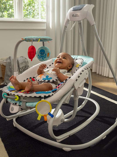 Baby Einstein Electric Baby Relax Swing Kick to It 4-in-1 with Music and Vibration Gray for Child up to 9kg