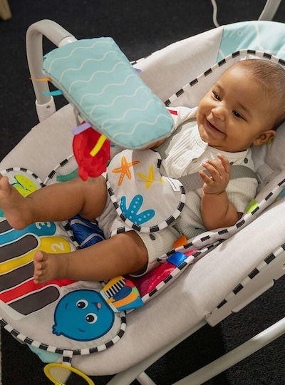 Baby Einstein Electric Baby Relax Swing Kick to It 4-in-1 with Music and Vibration Gray for Child up to 9kg