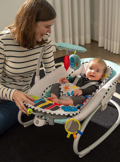 Baby Einstein Electric Baby Relax Swing Kick to It 4-in-1 with Music and Vibration Gray for Child up to 9kg