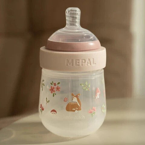 Little Dutch Plastic Baby Bottle Fairy Garden Anti-Colic with Silicone Nipple for 0+, 0+ m, months Transparent 165ml