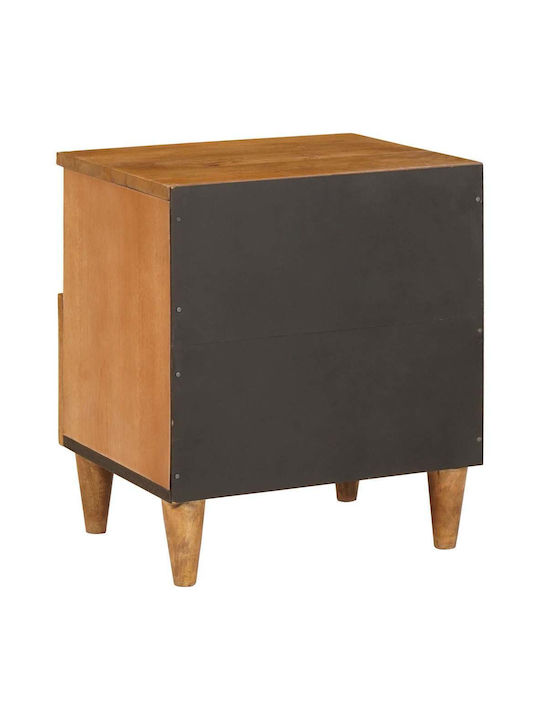 Bedside Table Made of Solid Mango Wood 40x33x46cm