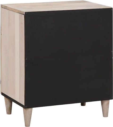 Bedside Table Made of Solid Mango Wood 50x33x60cm