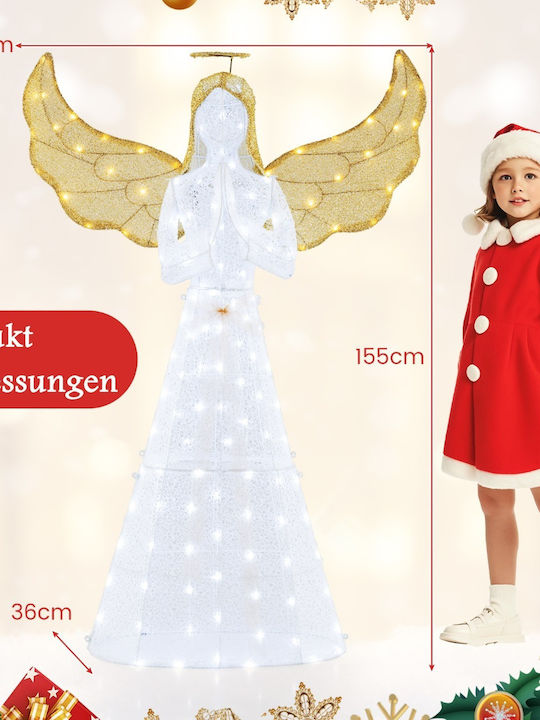 Costway Costway Large Illuminated Christmas Angel 150 Led Lamps Cm24909de